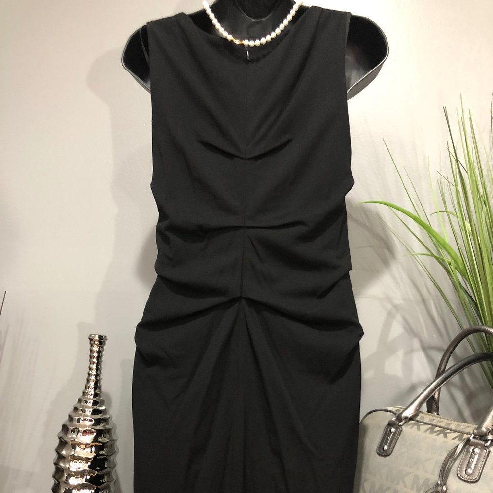 STYLISH BLACK RUFFLE DRESS - Picture 3 of 7